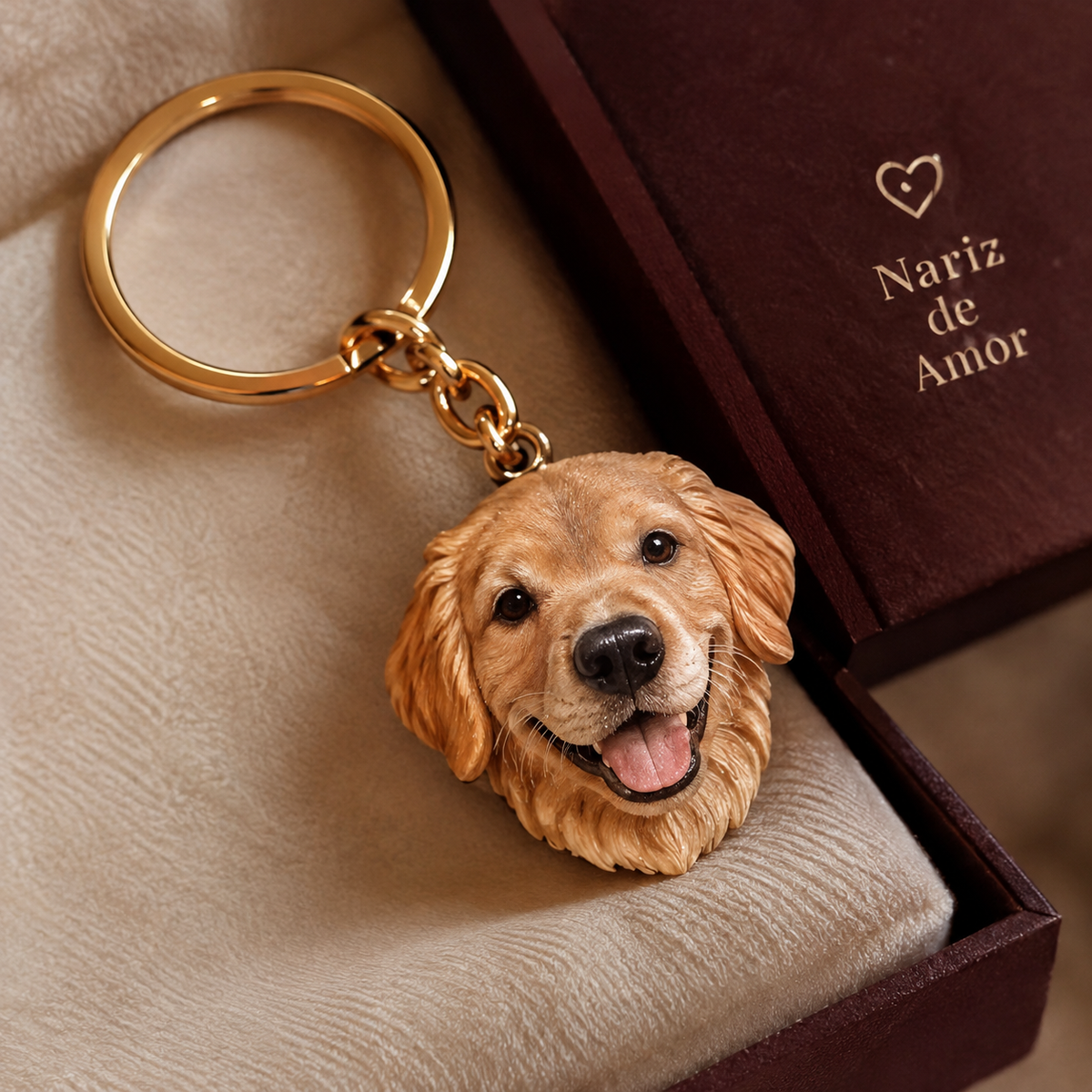 Eternize Seu Amor™ - Miniatura 3D Personalizada do Seu Pet 15 cm + 3 Chaveiros do PET